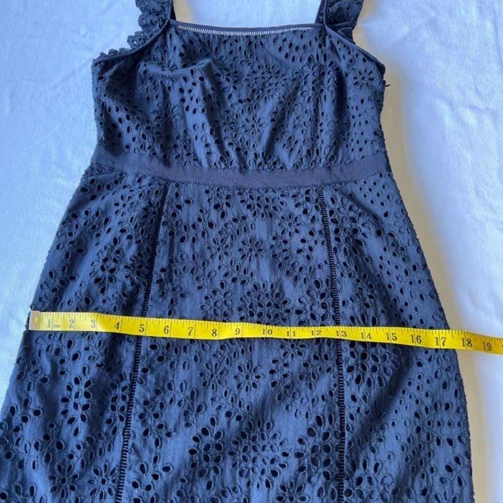 *FIRM PRICE* Banana Republic eyelet pinafore tiered ruffle dress - Picture 7 of 11